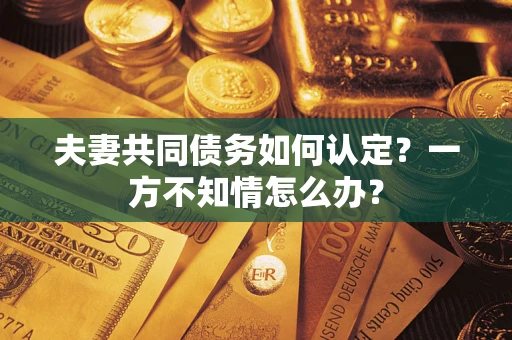 济南夫妻共同债务如何认定？一方不知情怎么办？