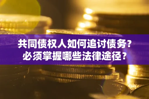 济南共同债权人如何追讨债务？必须掌握哪些法律途径？