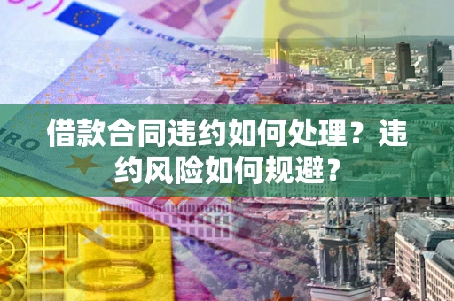 济南借款合同违约如何处理？违约风险如何规避？