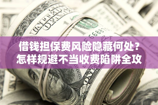 济南借钱担保费风险隐藏何处？怎样规避不当收费陷阱全攻略！