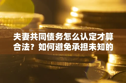 济南夫妻共同债务怎么认定才算合法？如何避免承担未知的债务风险？